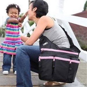 Diaper Diva Black with Pink trim.